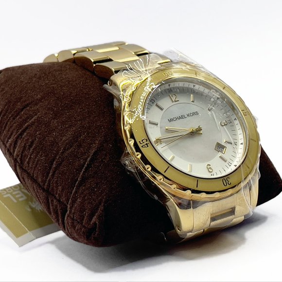 Michael Kors - Mother of Pearl Gold Tone Watch - Picture 4 of 12